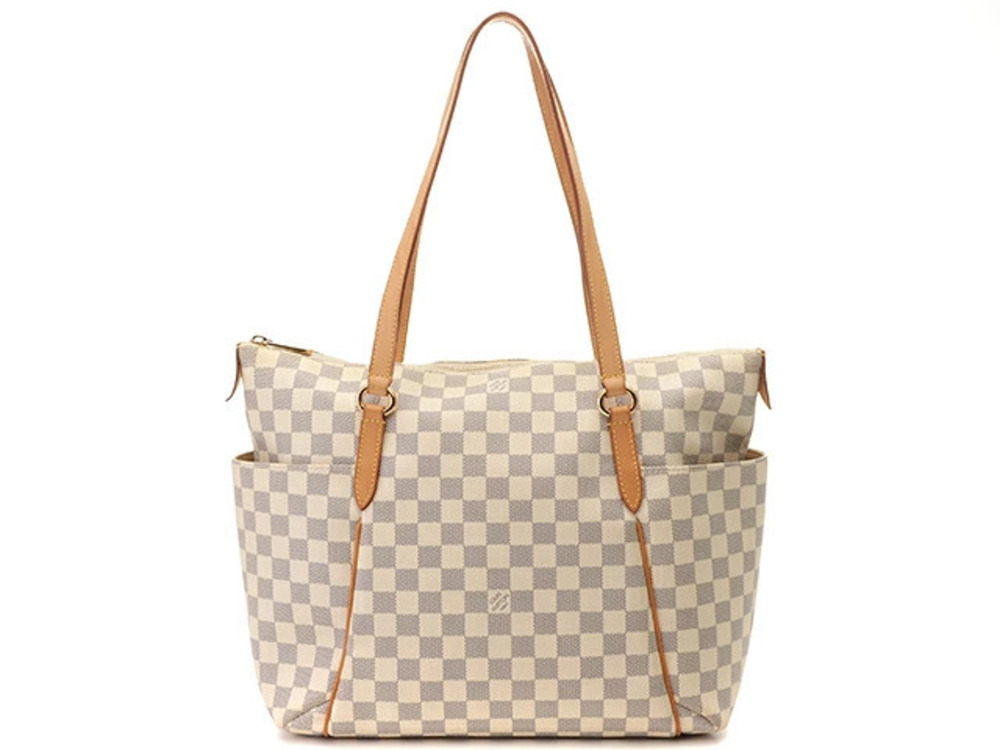 LOUIS VUITTON Totally Damier Azur White Shoulder Bag